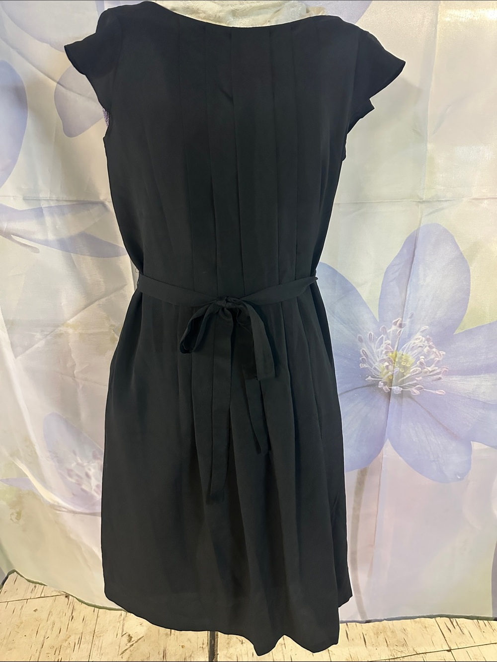 Mossimo Supply Co. Black Pleated Tie-Waist Mini Dress